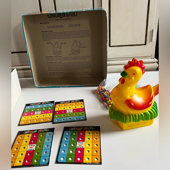 Vintage Chicken Lotto Bingo Game Retro 1960s Ideal Toy Corp Children's Games - Picture 2 of 6